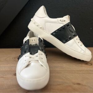Valentino Garavani White and Black Women's Sneakers